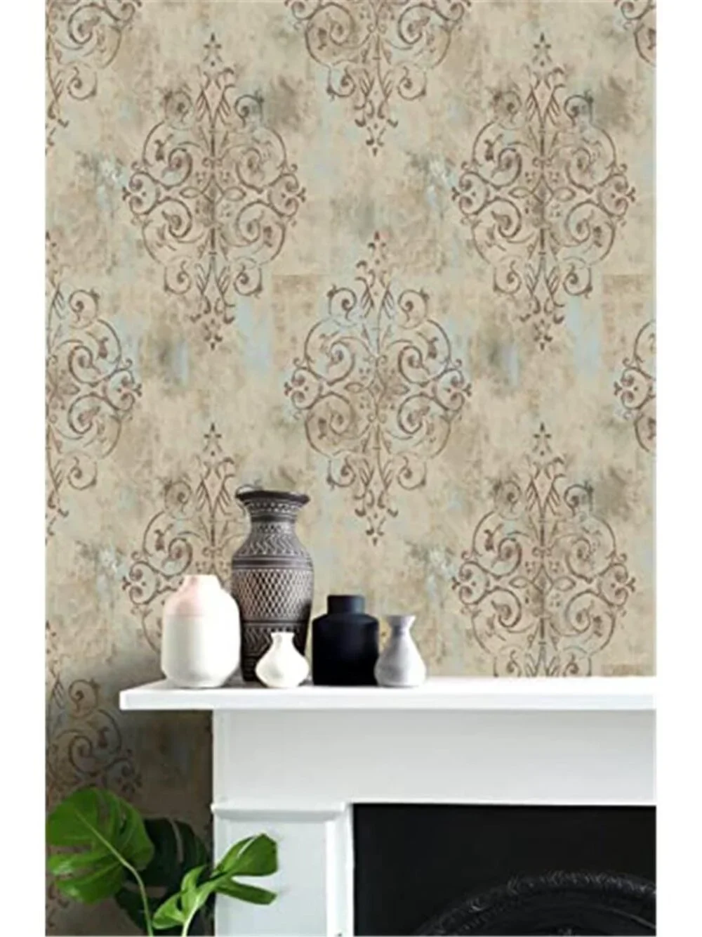 Peel Stick Wallpaper Vintage Damask Floral Removable Contact Paper Decor